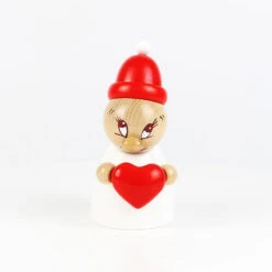 Clumsy Mini Valentine With Wooden Beanie And Small Bobble