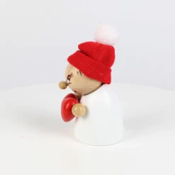 Clumsy Mini Valentine With Fabric Beanie And Big Bobble -Steinbach Shop SN22ORN607 Clumsy Mini Valentine with wooden beanie and big bobble 005