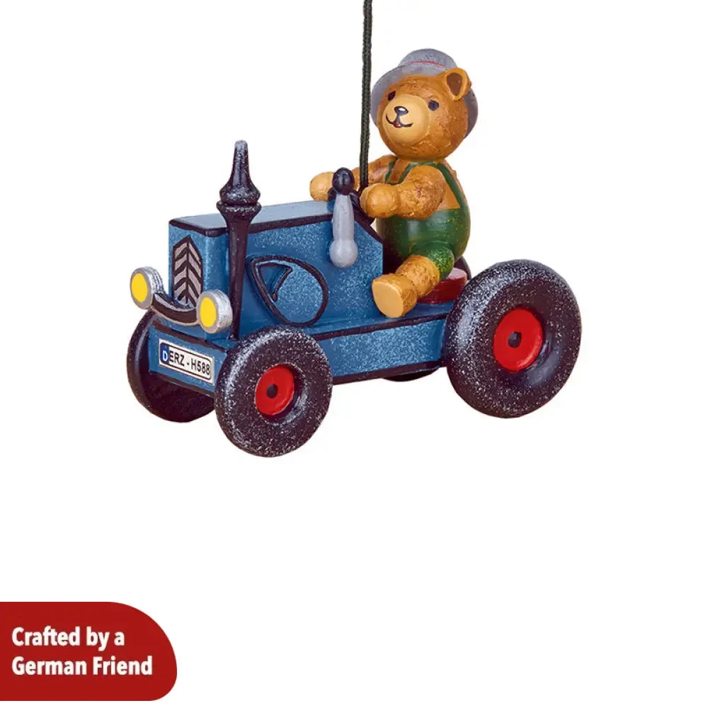 Ornament Teddy On A Tractor 1 Ornament Teddy On A Tractor