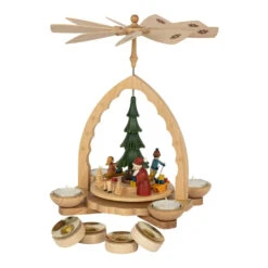 Pyramid - Forest Scene With Children And Gifts Colored -Steinbach Shop pyramid forest scene with children and gifts colored 430