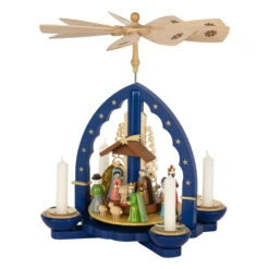 Pyramid – Three Wise Men Blue -Steinbach Shop pyramid three wise men blue 781